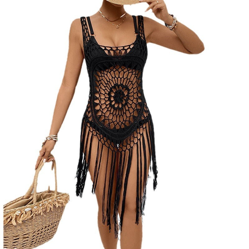 Women's boho beach dress made of macrame SIZE