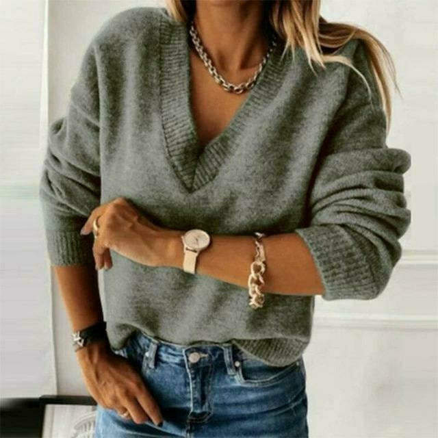 GR | Pullover mit V-Ausschnitt