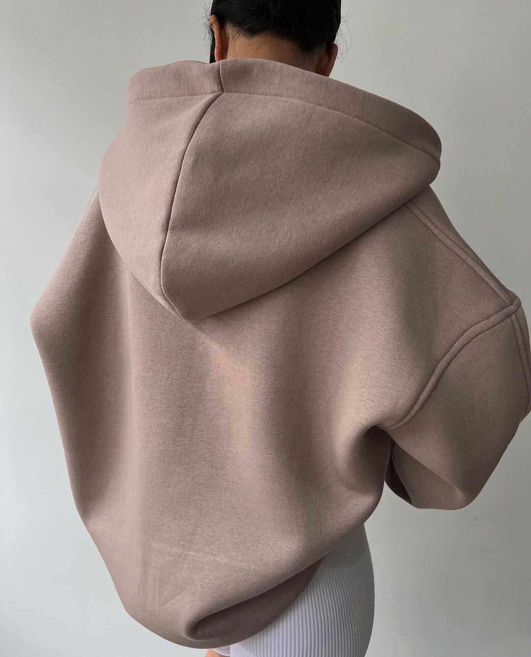 Damen oversized Kapuzenpullover mit Kängurutasche und bequemer Passform GR