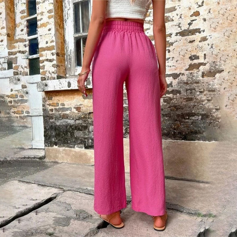 GR | Colorful, airy summer trousers for women with wide legs