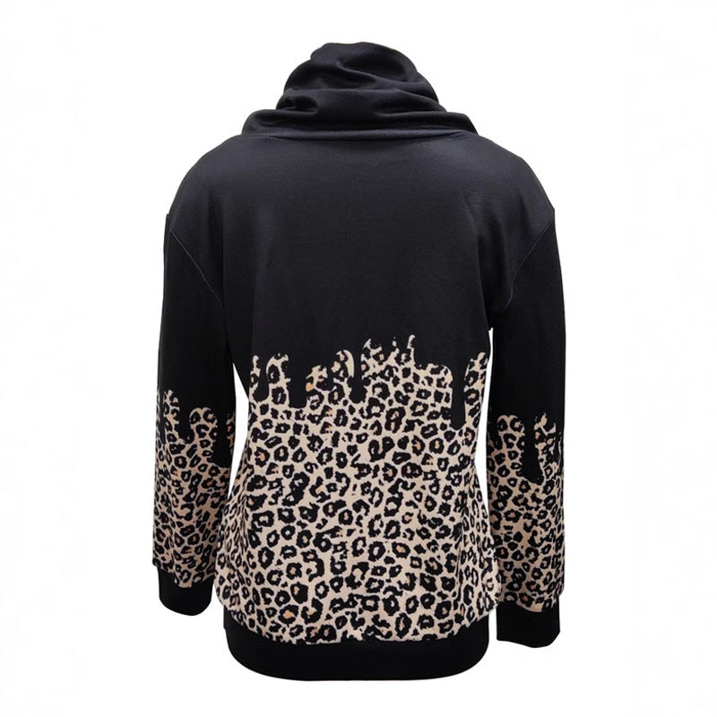 Damen Kapuzenpullover mit trendigem Animal-Print und lässigem Schnitt GR