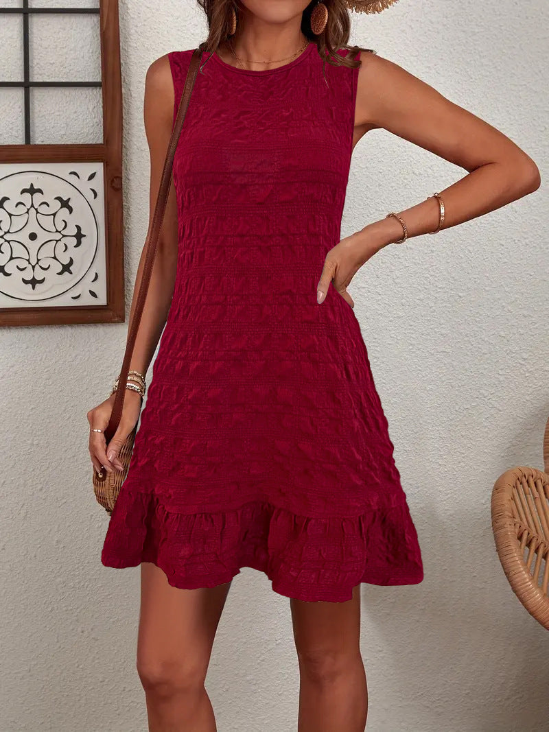 Women's sleeveless summer dress in a structured design, size S