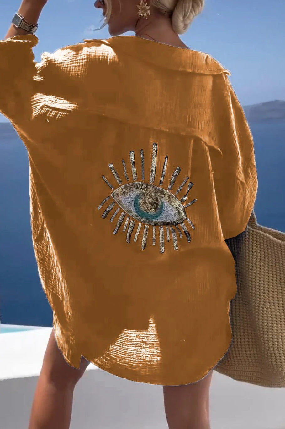 GR | Reverskragen Baumwoll-Leinen-Shirt für Frühling/Sommer