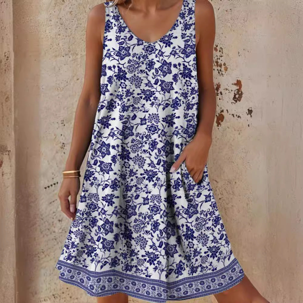 Damen Freizeitkleid mit lässigem Schnitt und floralem Design GR