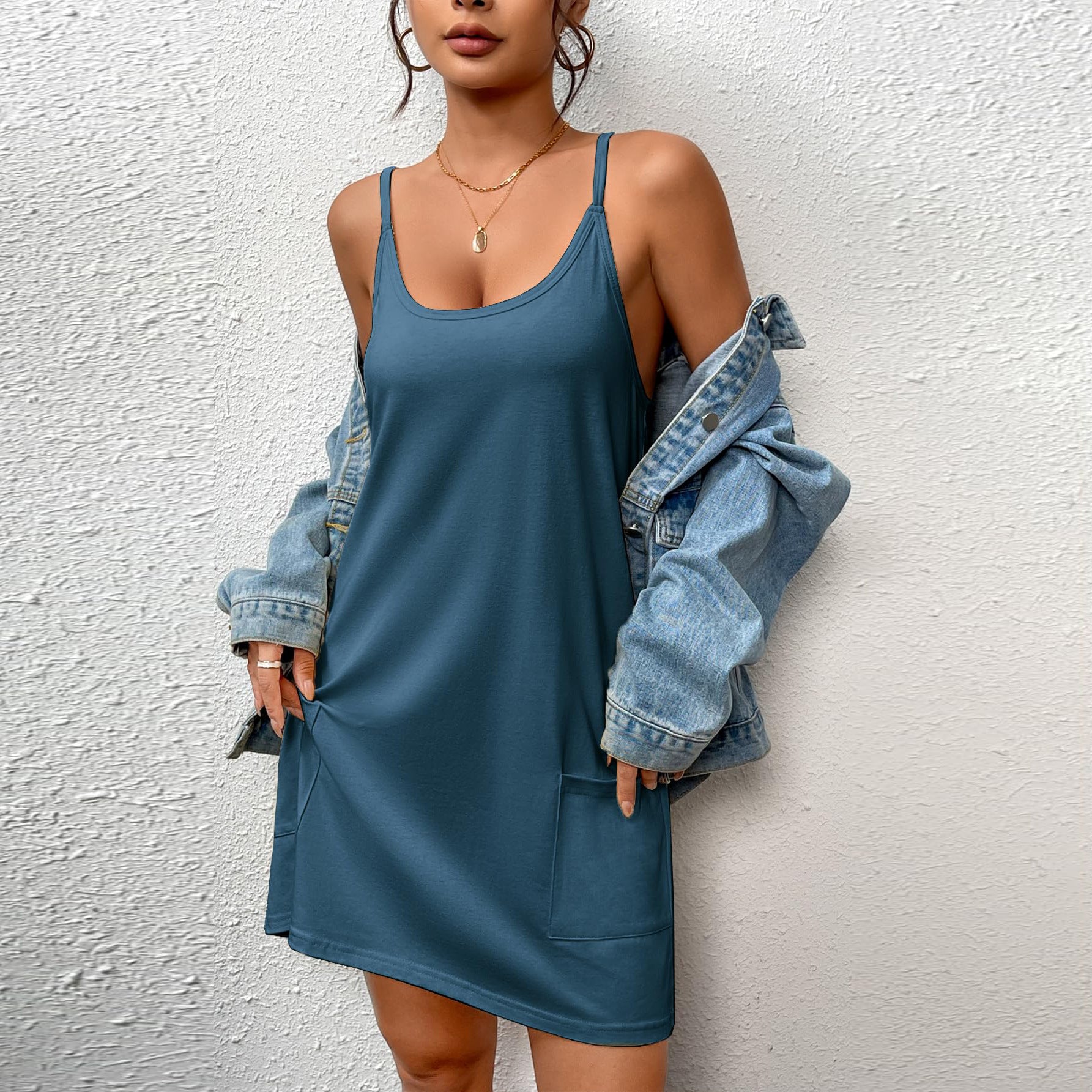 Damen Freizeitkleid mit praktischen Taschen GR