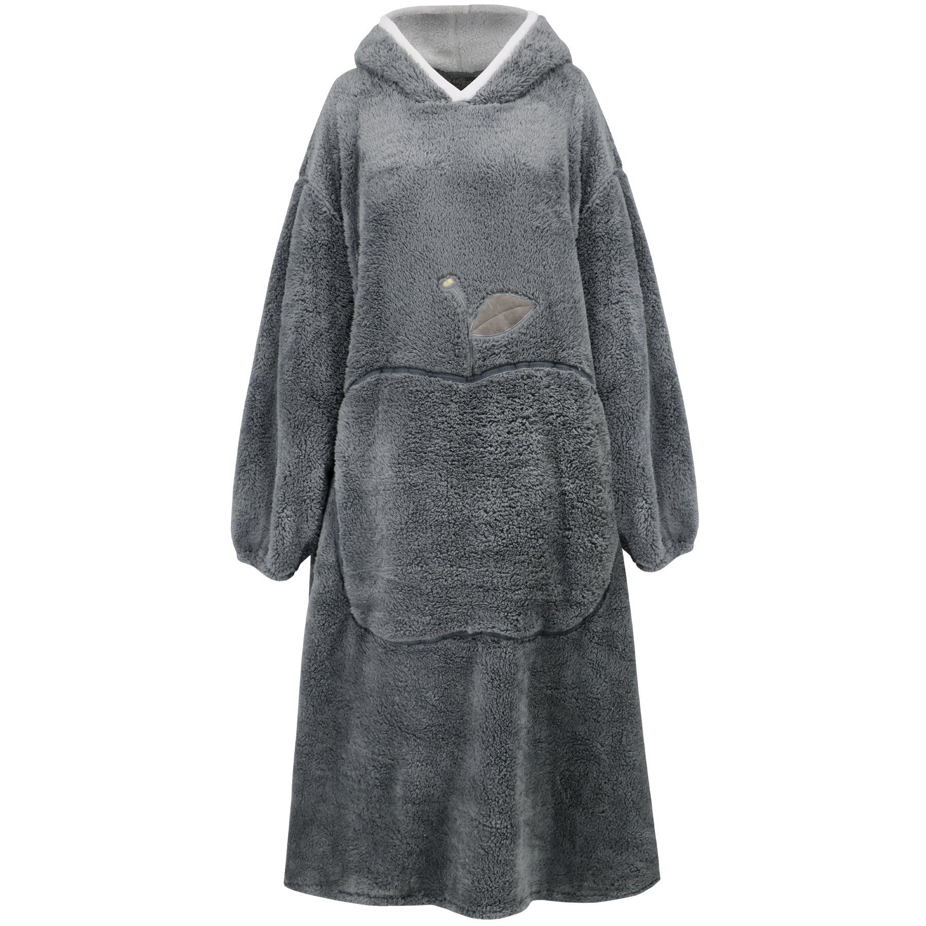 Damen Kuscheliger Hoodie-Decke mit großen Taschen und kontrastierendem Innenfutter GR