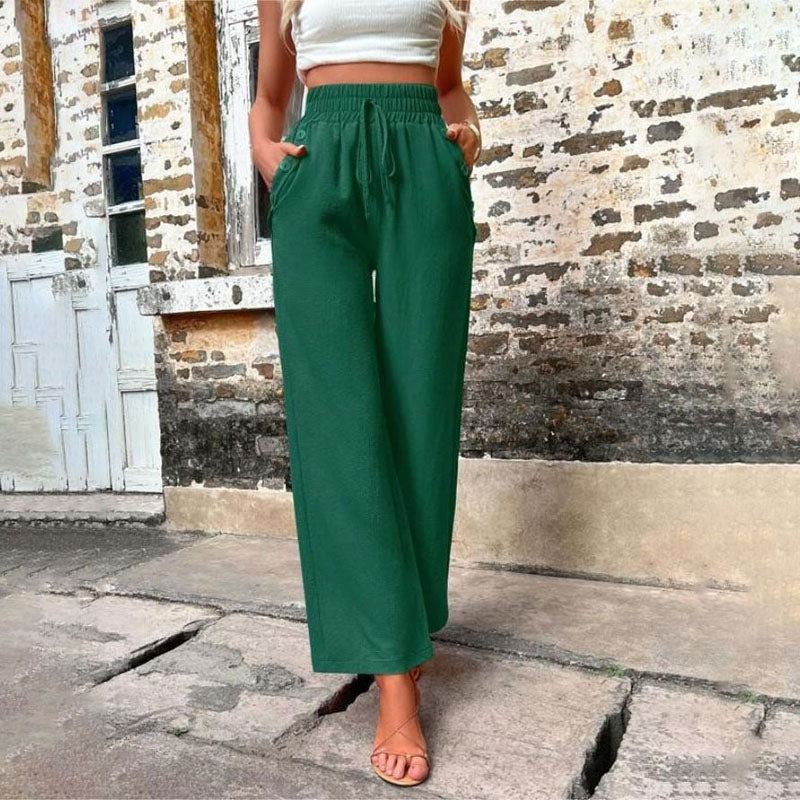 GR | Colorful, airy summer trousers for women with wide legs