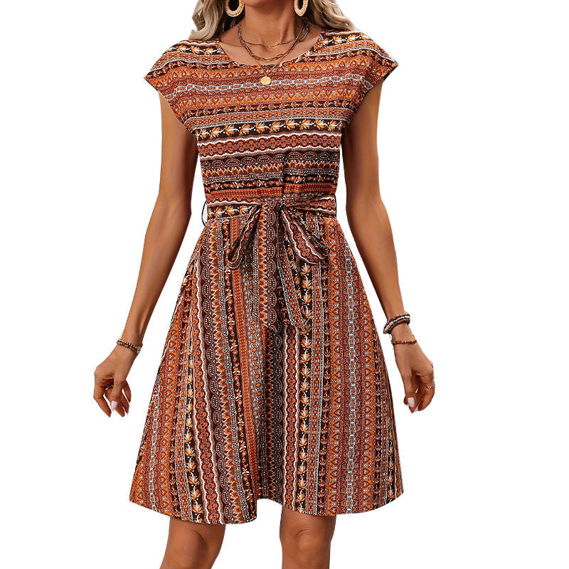 Damen Freizeitkleid mit elegantem Muster GR