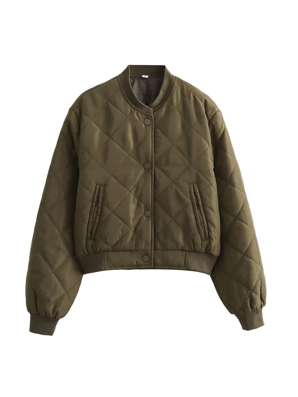 GR | Argyle pattern bomber jacket for women