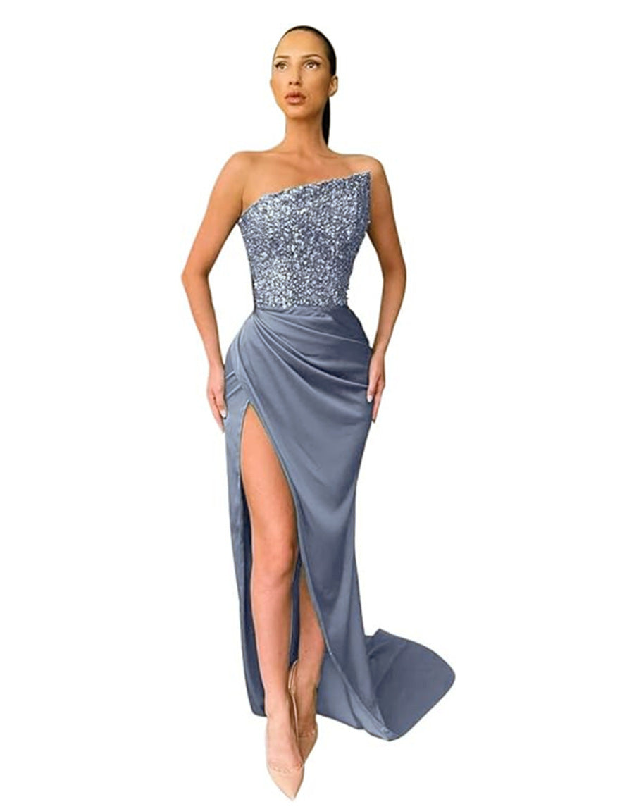 GR | Elegantes mittellanges Abendkleid