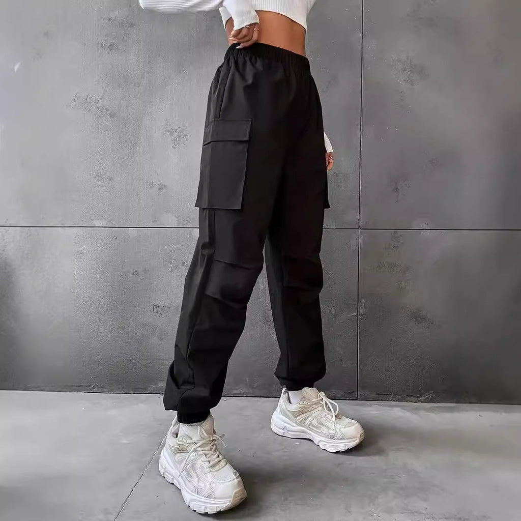 Damen Cargo-Hose mit elastischem Bund und praktischen Taschen GR