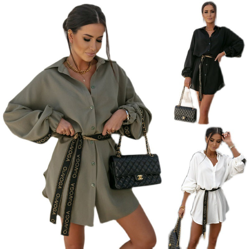 Damen Hemdkleid mit lässigem Schnitt und eleganter Taillierung GR
