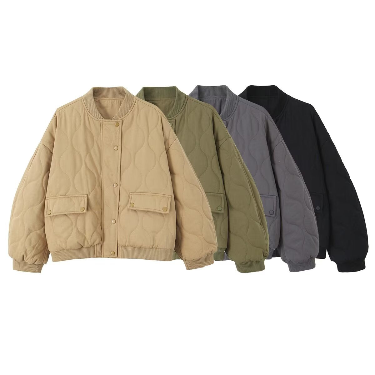 GR | Quilted, Oversized Bomber Jacket