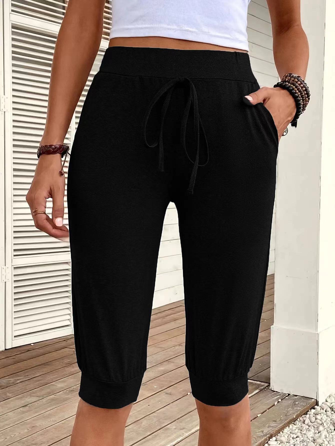 Damen Sportliche Kapuhosen im lässigen Design mit dekorativem Kordelzug GR