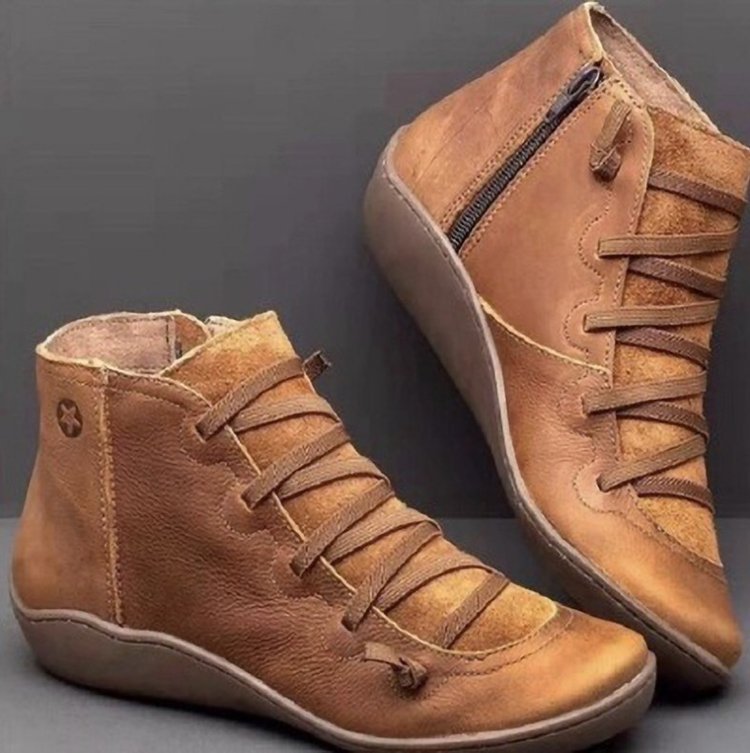 Women's fashionable high-top sneakers with a unique lace-up and zipper design, size S