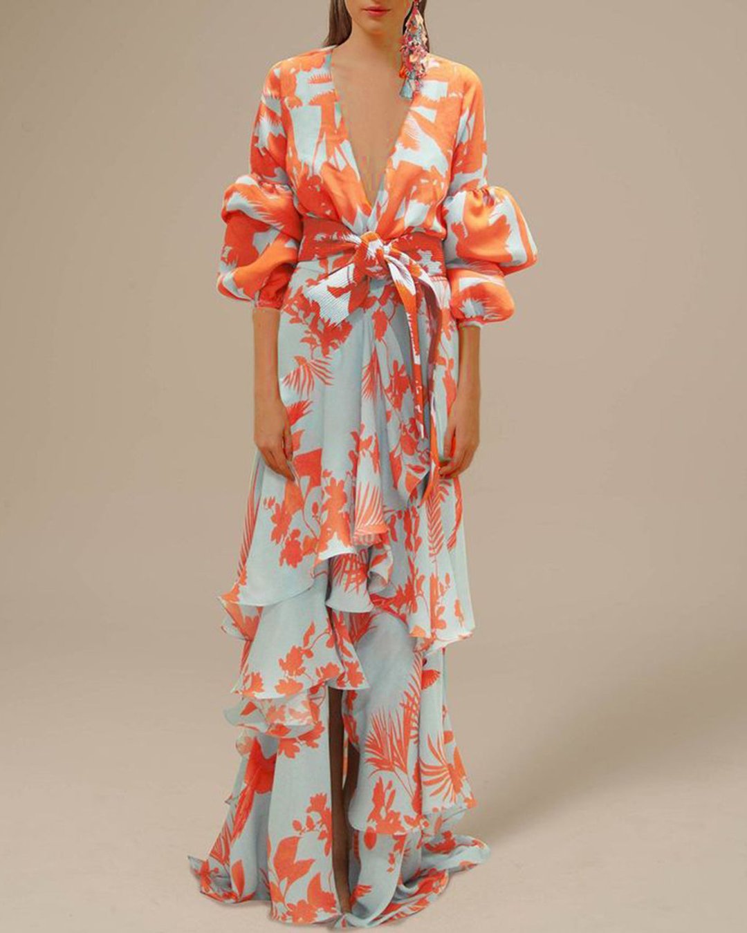 GR | Printed Chiffon Party Dress