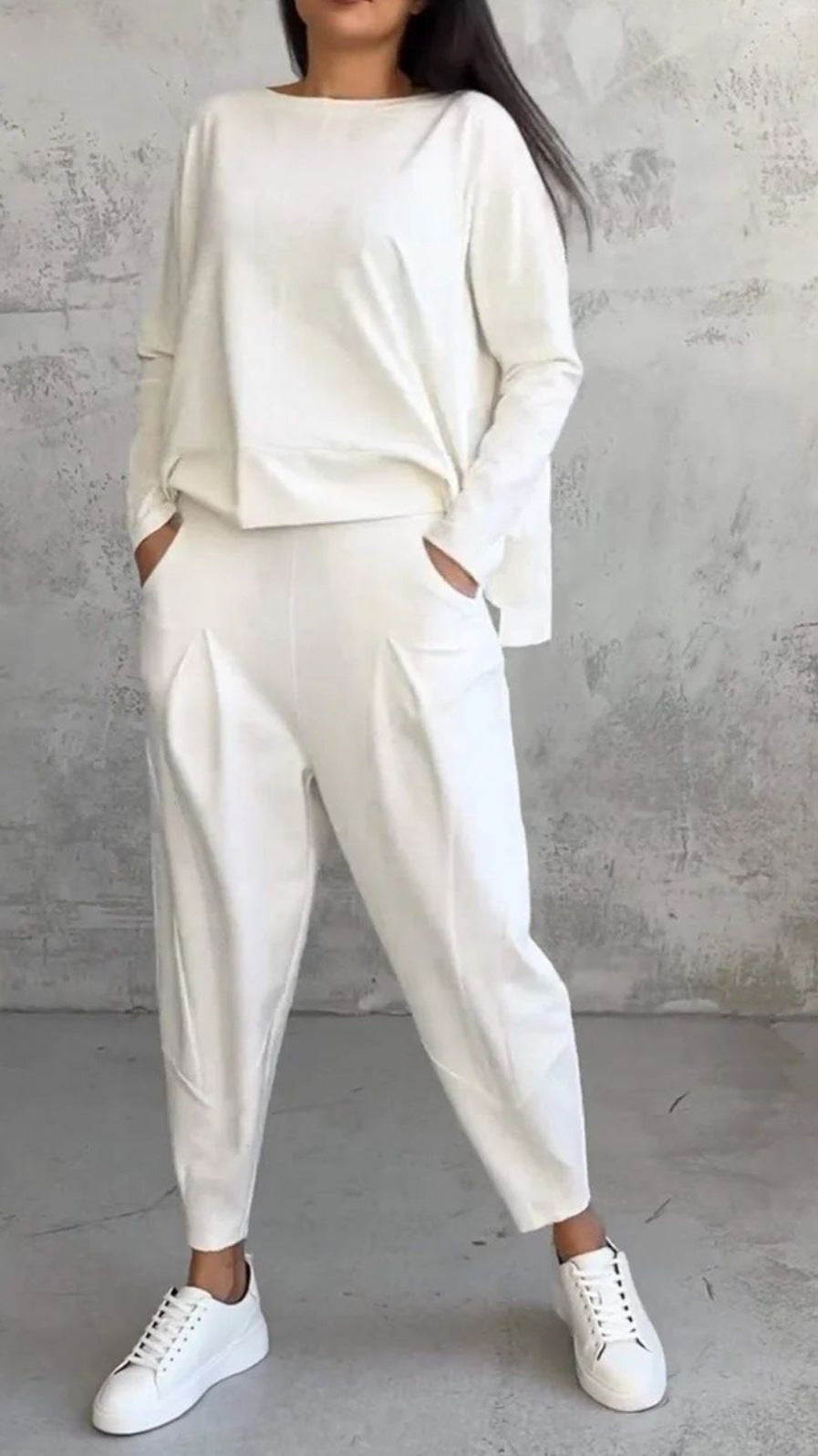 Women's casual two-piece set made of high-quality fabric, size