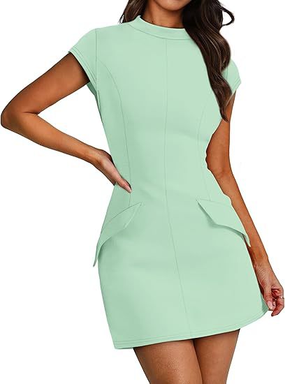 Damen Figurbetontes Kleid mit praktischen Taschen GR