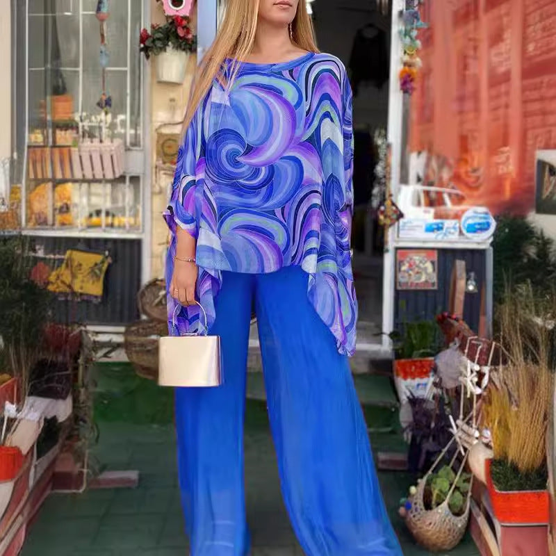 GR | Colorful Chiffon Printed Set 