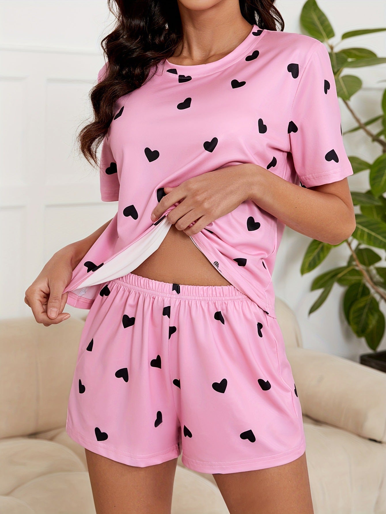 GR | Soft short-sleeved shorts pajama set