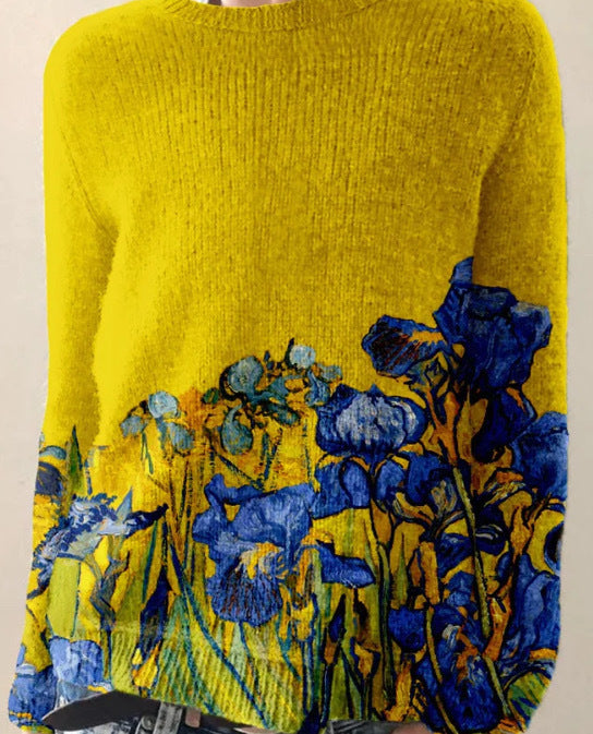 GR | Bequemes Sweatshirt mit Blumenmuster