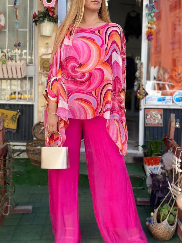 GR | Colorful Chiffon Printed Set 