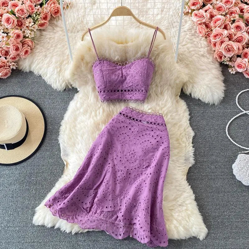 GR | Top and skirt with ruffles