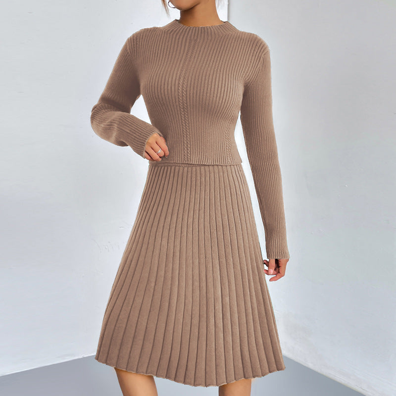 GR | A-line skirt knit sweater set 