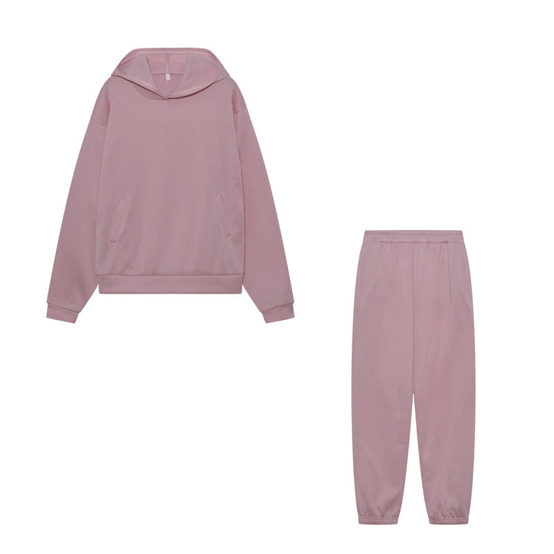 Women's sporty set with hoodie and jogging pants, size