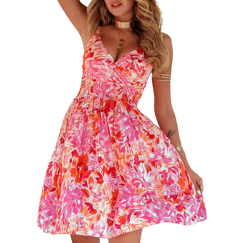Women's casual dress with a sophisticated V-neck and tailored silhouette, size GR
