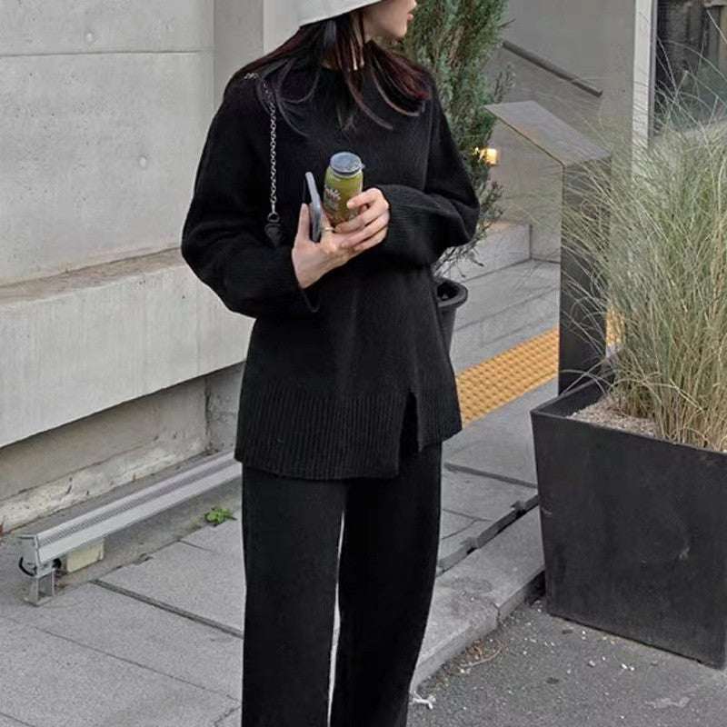 GR | Straight-leg wide-leg trouser suit 
