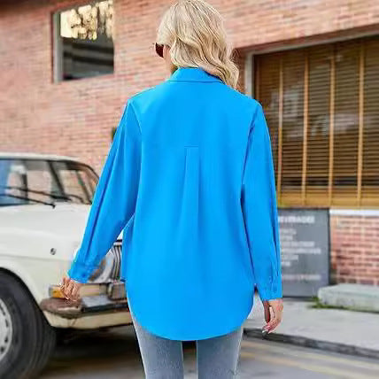 Damen Hemdbluse im lässigen Schnitt mit langen Ärmeln und modernen Details GR
