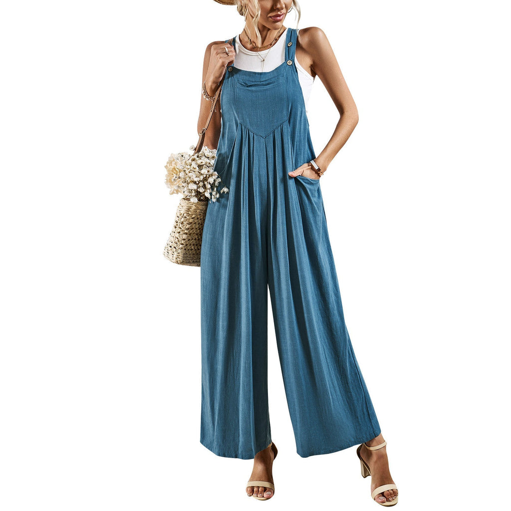 GR | Loose-fitting leg-length jumpsuit