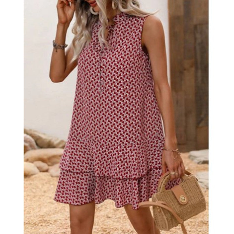 GR | Boho Print Shift Midi Kleid