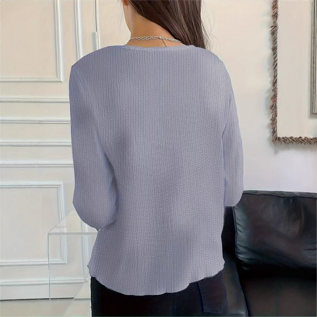 GR | Slim-Fit Versatile Long Sleeve Crew Neck T-Shirt