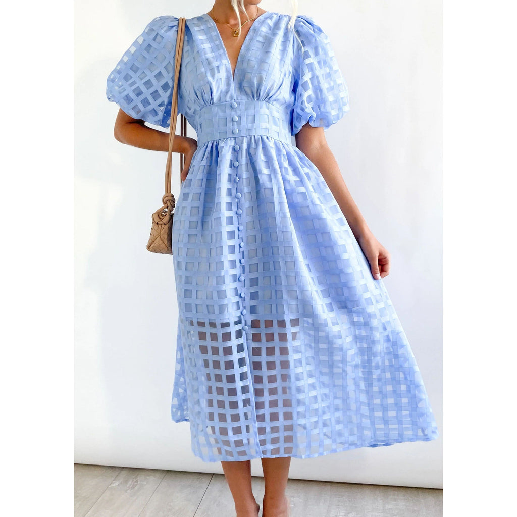 GR | Midikleid mit Puffärmeln
