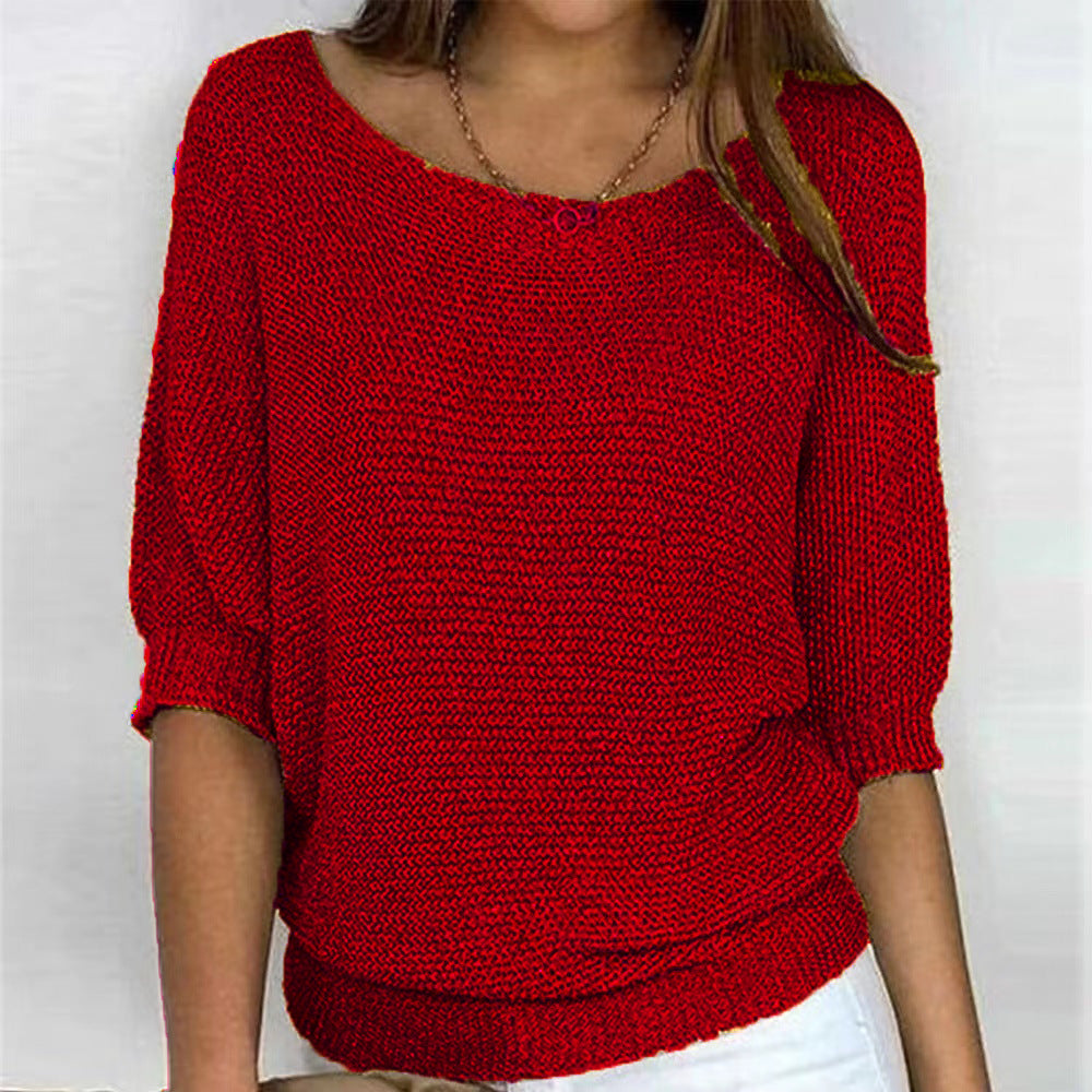 GR | Elegant three-quarter sleeve comfortable top 