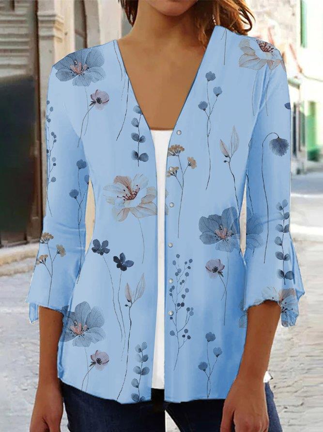 GR | Elegant top with floral pattern