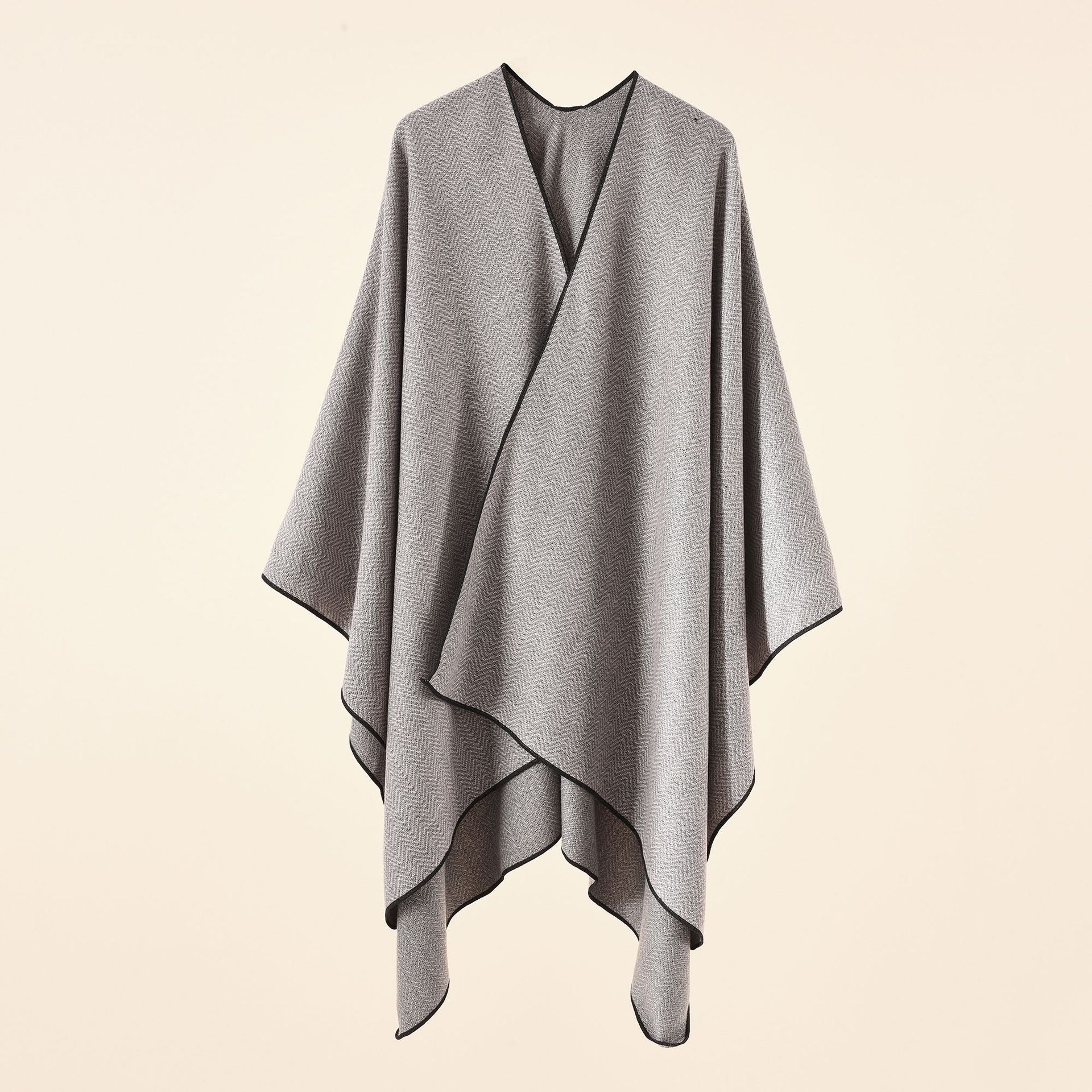 Women's elegant wrap jacket made of high-quality fabric with a modern herringbone pattern, size [size missing]