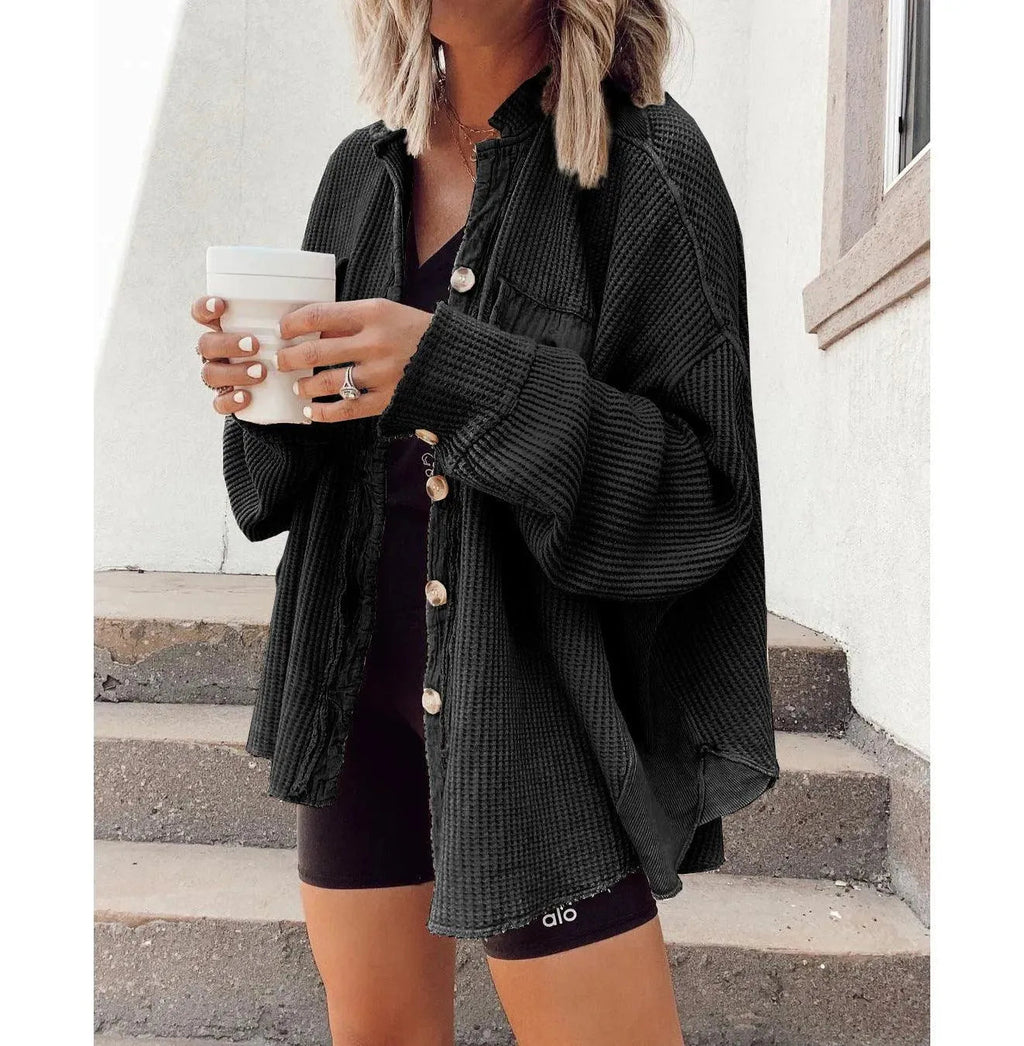 GR | Women's irregular shirt jacket