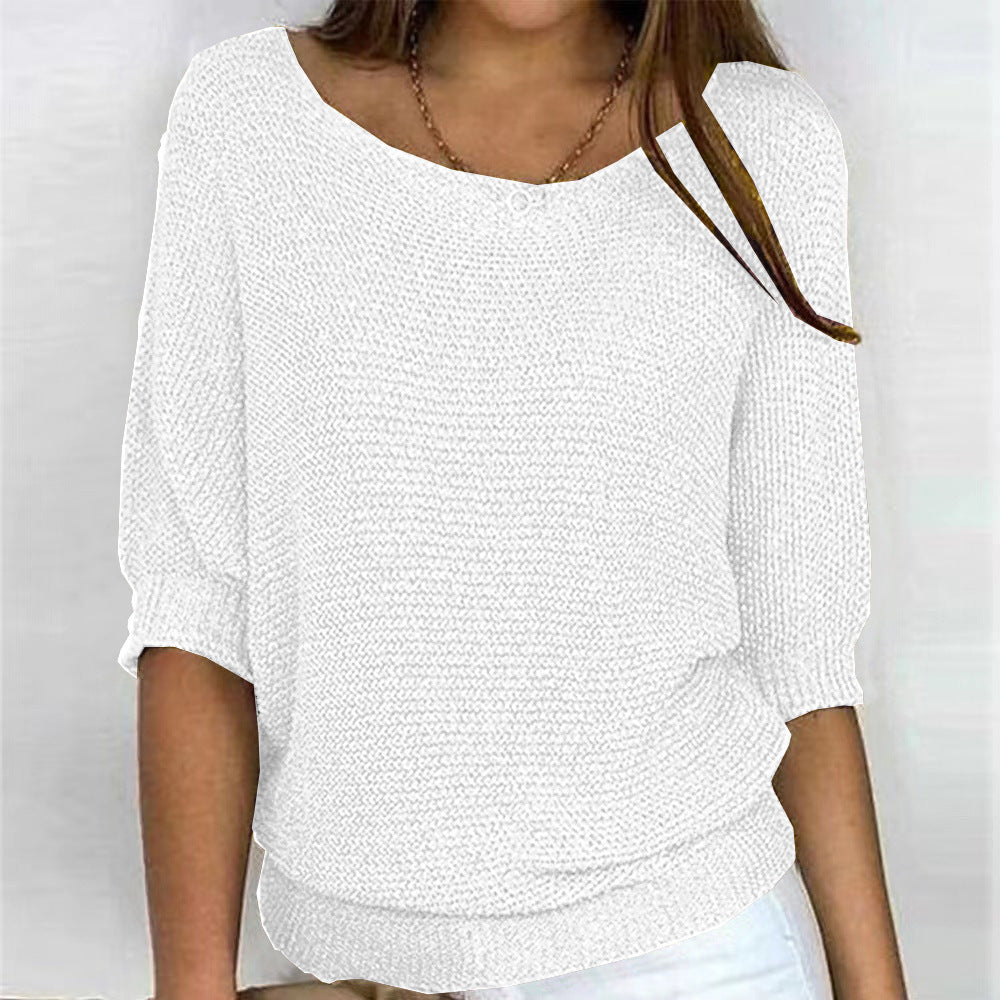 GR | Elegant three-quarter sleeve comfortable top 