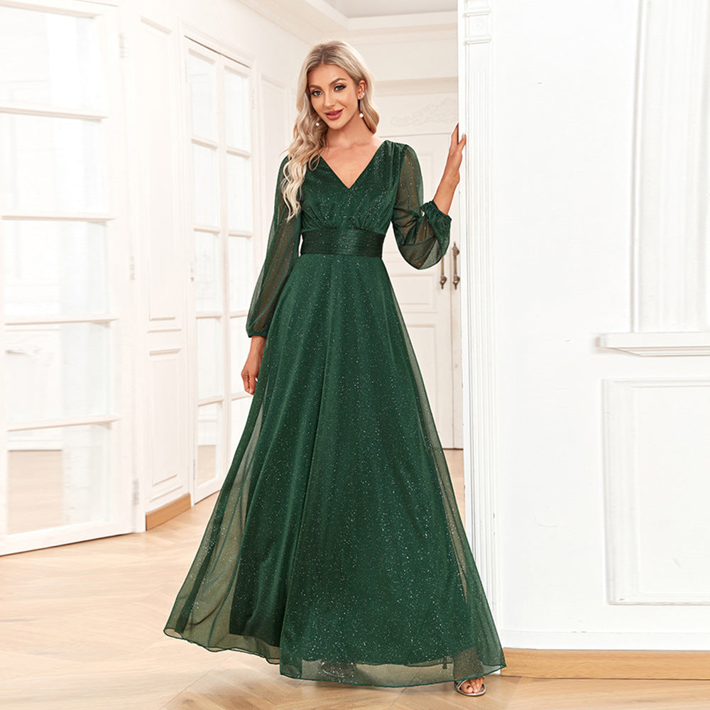 GR | Cocktail Evening Dress Kor Costumes Plus Size Long Host Solo Green Dress