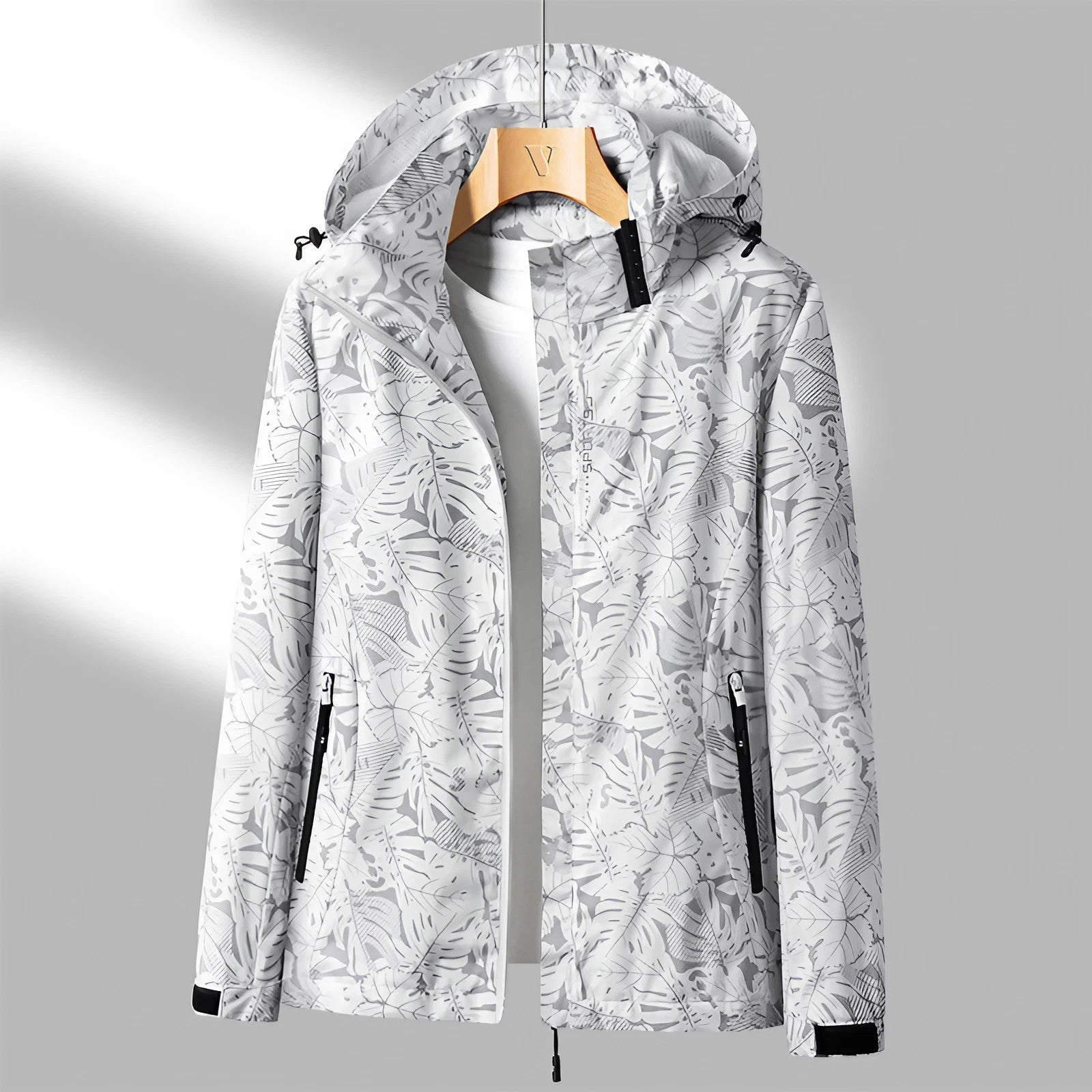 GR | Waterproof women's hooded rain jacket