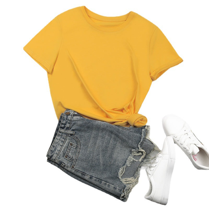 Women's basic T-shirt with a relaxed fit and high-quality cotton, size [size missing]
