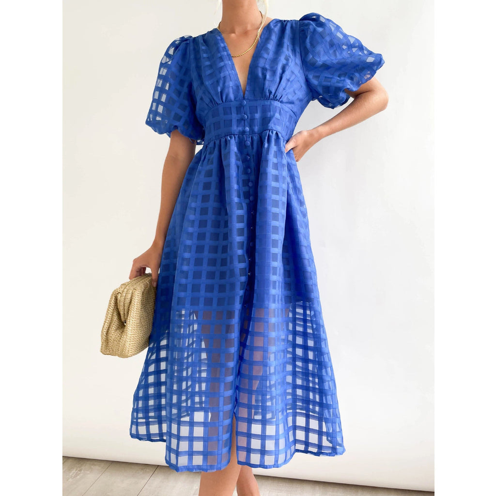 GR | Midikleid mit Puffärmeln
