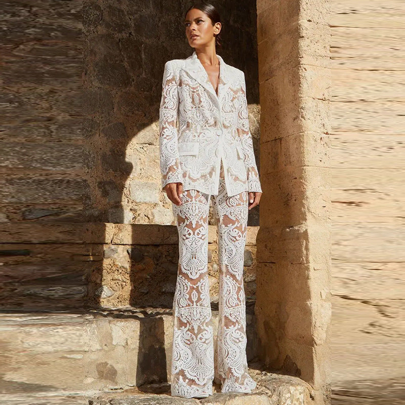 GR | Luxurious Sequin Blazer and Trousers Set