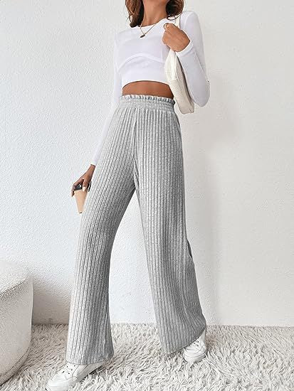 GR | Lockere gestrickte lange Hose