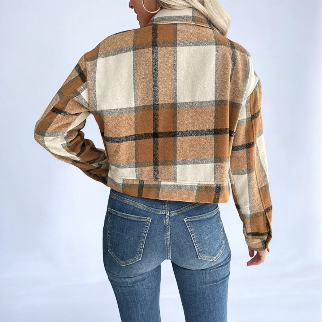 GR | Fashionable plaid jacket