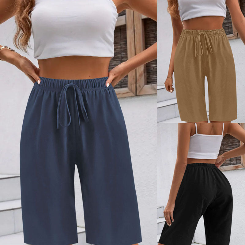 Damen sportive Bermuda-Shorts mit elastischem Bund und verstellbarem Kordelzug GR