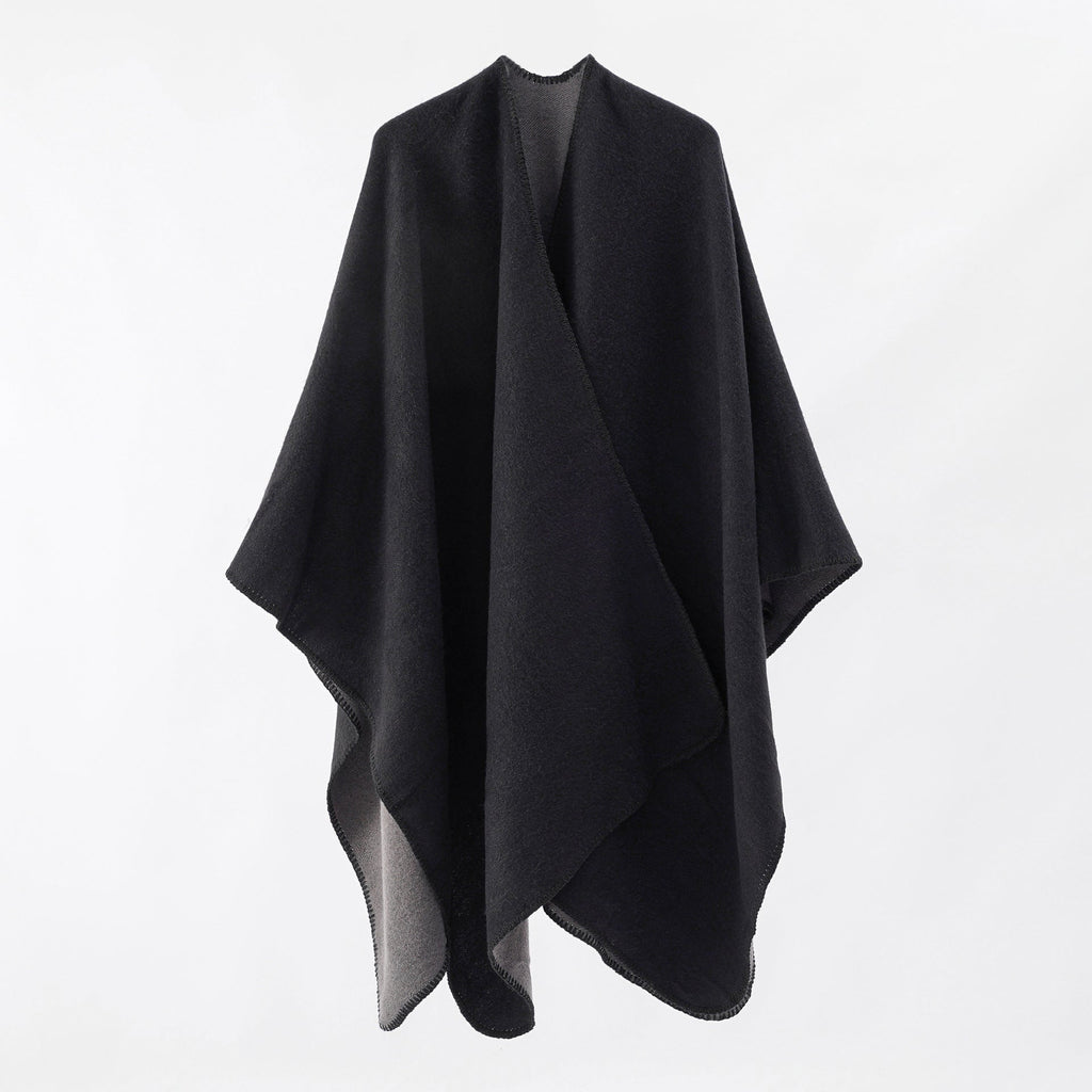 Damen Strickponcho mit asymmetrischem Schnitt und hoher Warmhaltefunktion GR